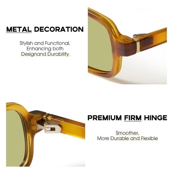 Trendy rectangular sunglasses